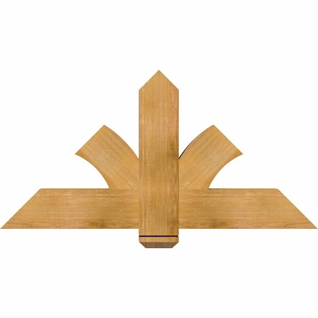 Ekena Millwork Redmond Rough Sawn Timber Gable Bracket, Western Red Cedar, 48"W x 24"H x 4"D x 6"F, 12/12 Pitch GBW048X24X0406RED00RWR